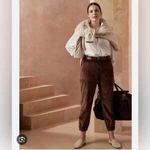 Banana Republic Dark Brown SLIM CORDUROY PANT size 16